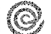 50 Elegant Floral Leaf Spiral Frame, a Decorative Illustration by Amazin_art (Thumbnail 26 of 39)