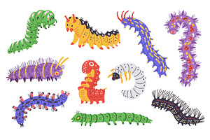 Vector set of illustrations with, an Animal Illustration by Sabelskaya