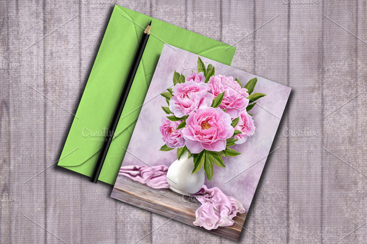Set. Peony pink, white, red., an Illustration by SokolovaSv (Photo 4 of 4)
