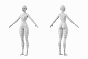 Stylized Girl Abby Shape Mesh, a Characters & Person 3D Model by VK Studio (Thumbnail 2 of 16)