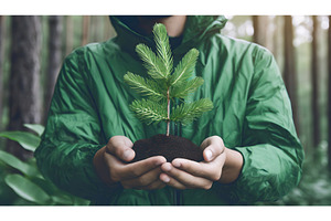 Hands holding a young evergreen tree, a Nature Photo by Igor Tichonow