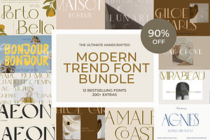 Modern Trend Font Bundle, a Serif Font by Laras Wonderland