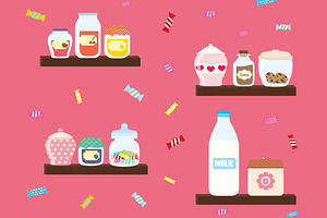 Colorful Jars and Sweets