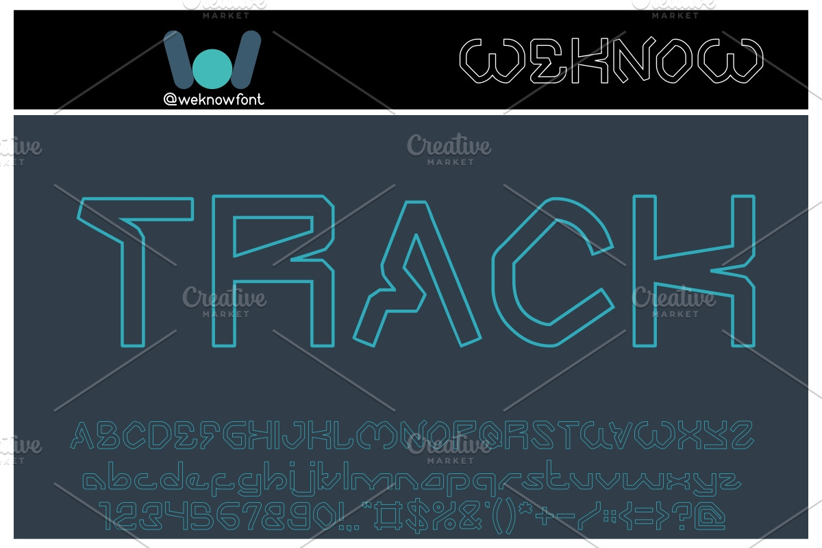 zooming track font, a Font by weknow (Photo 3 of 5)