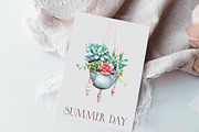 Flowers in hanging pots clipart, a Decorative Illustration by Hello My Print (Thumbnail 7 of 10)