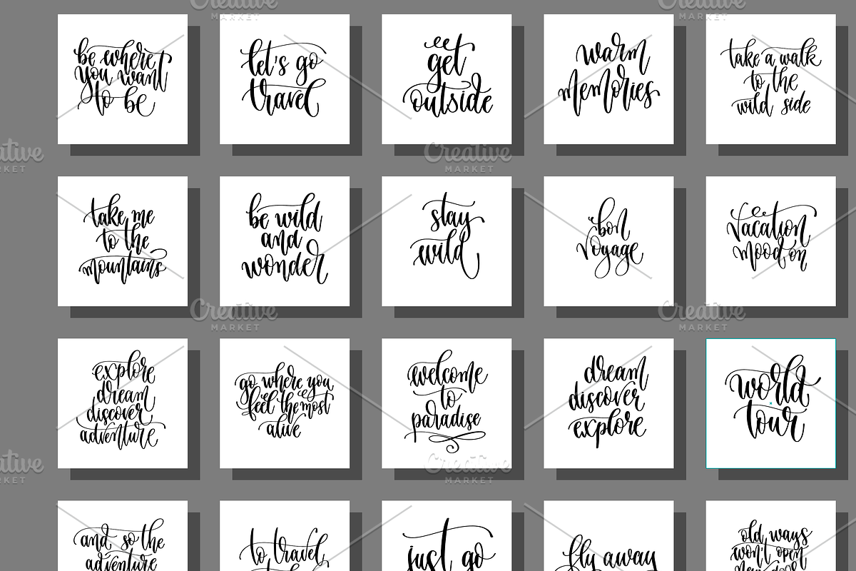 100 TRAVEL ADVENTURE quotes, a Card Template by karakotsya (Photo 13 of 16)