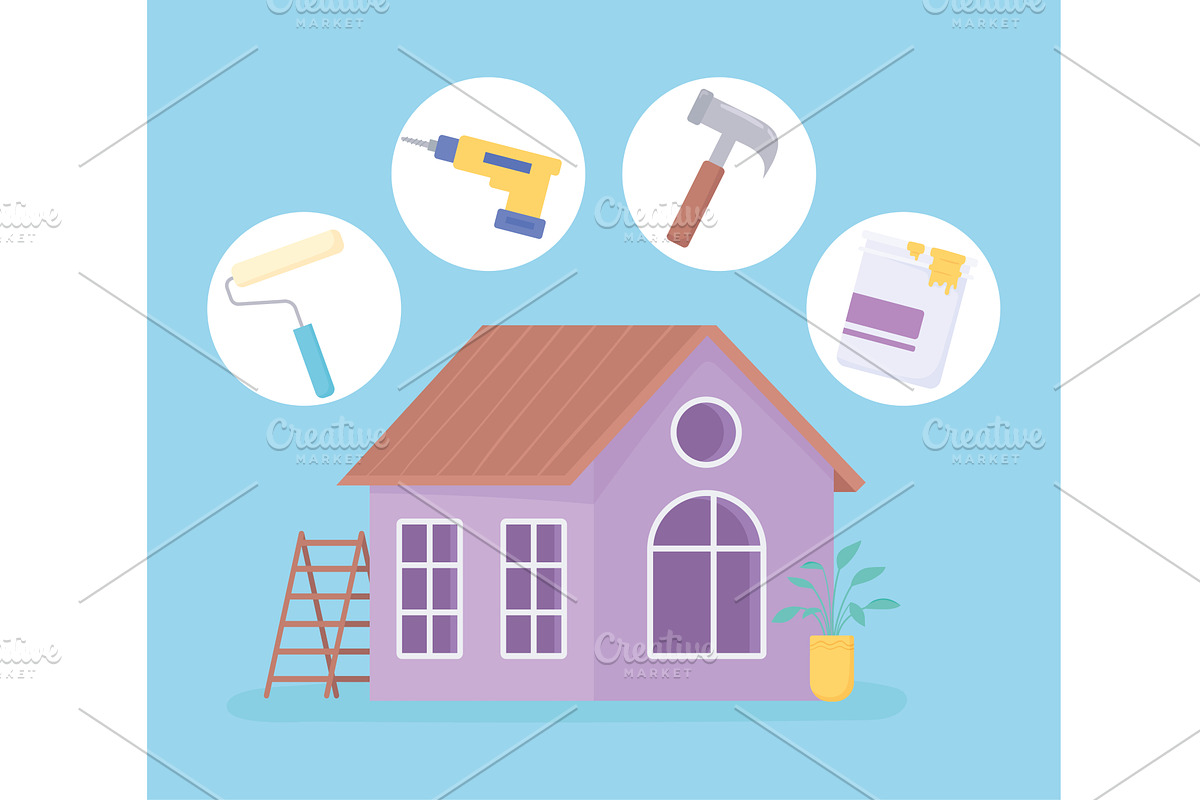 home improvement tools, an Object Illustration by studiogstock