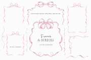 Watercolor Line art Bows Ribbons Set, a Decorative Illustration by Grace Noboa Illustrations (Thumbnail 8 of 11)