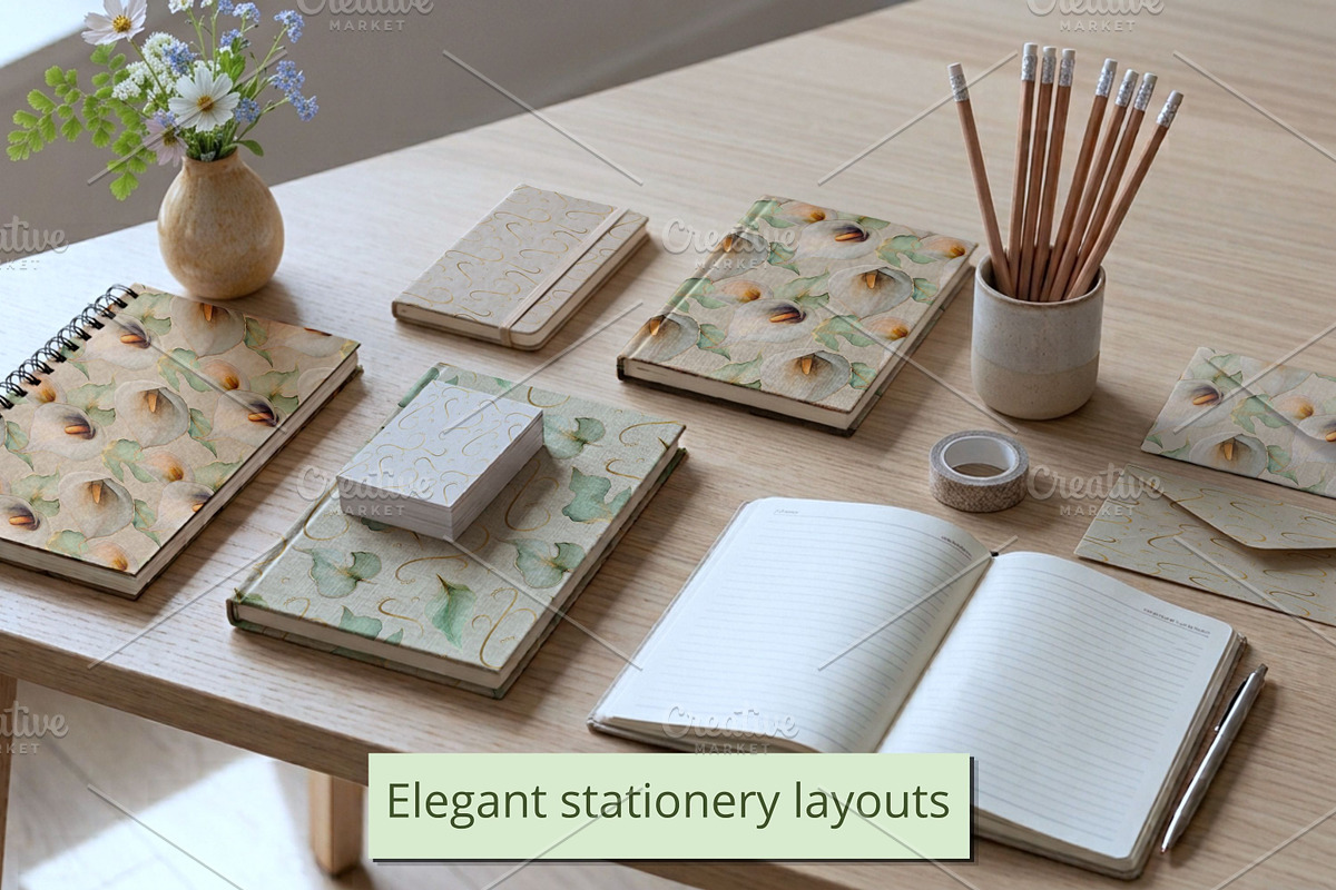 Elegant Calla Lily Seamless Patterns, a Pattern Graphic by Floraphoria (Photo 7 of 10)