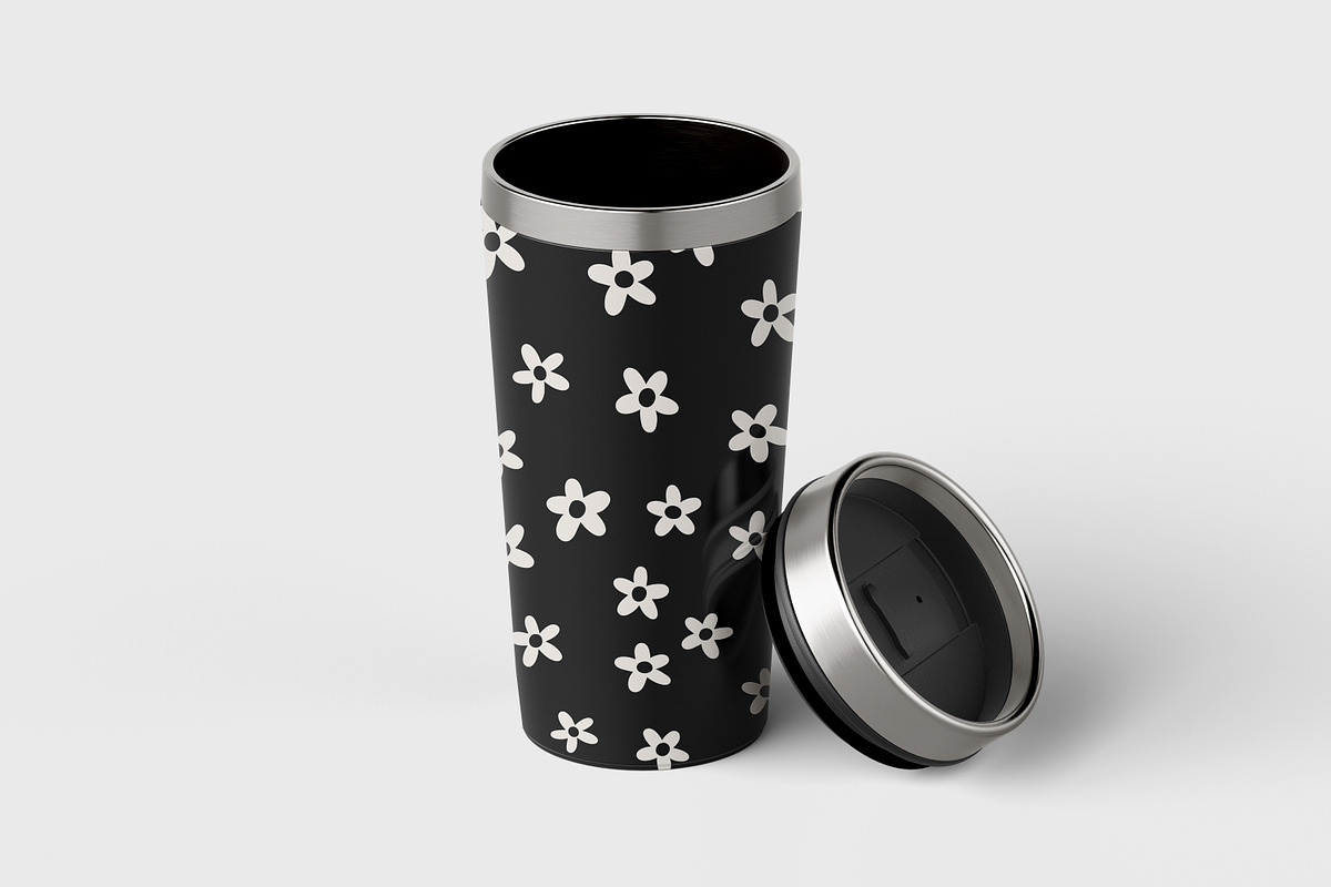 Floral seamless daisy patterns set, a Pattern Graphic by Good Studio