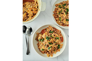 farfelle and ground meat one pot, a Food & Drink Photo by Fascinadora