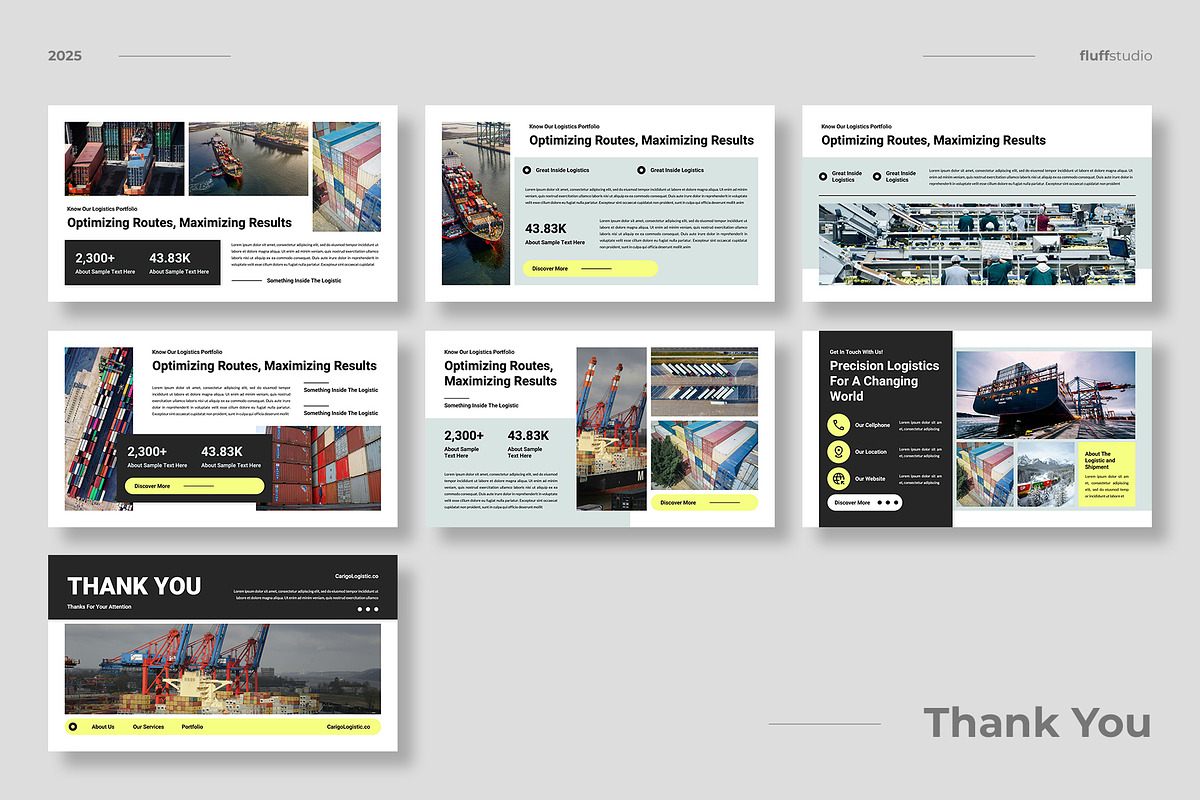 Logistics Transportation Powerpoint, a Presentation Template by fluffstudio (Photo 4 of 4)