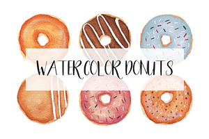 Watercolor Donuts