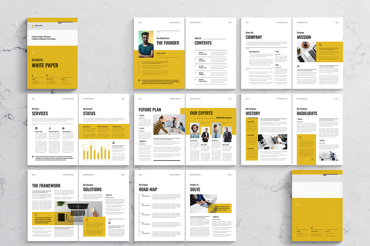 Business White Paper Template, a Brochure Template by DesignCrest (Photo 12 of 13)