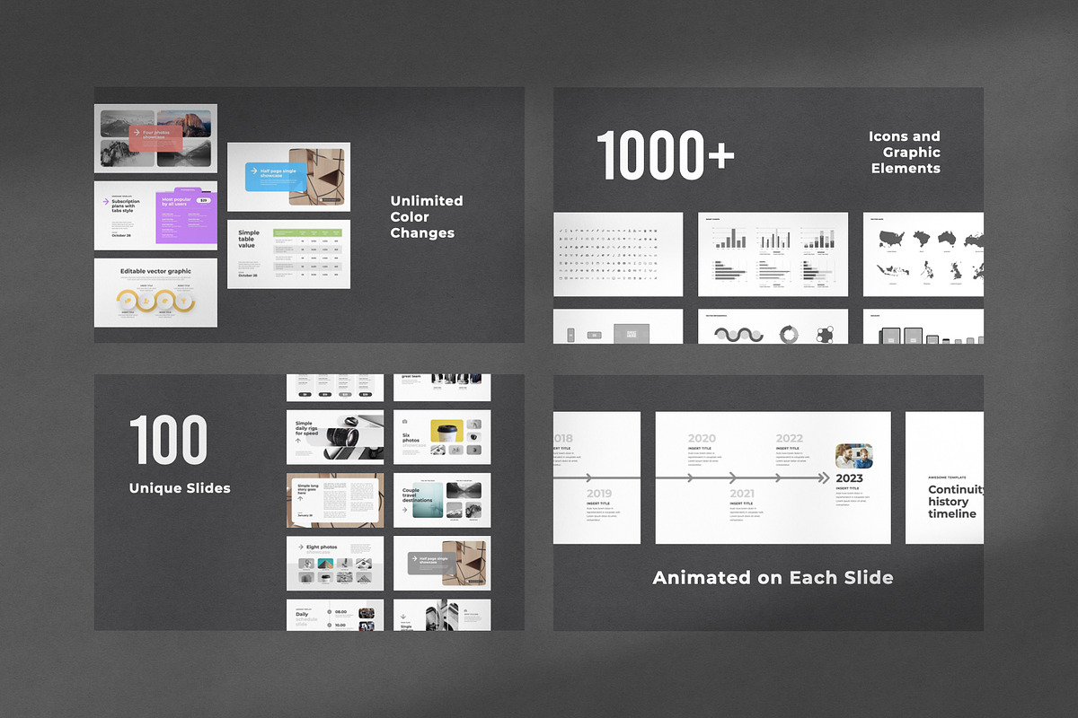 White Animated PowerPoint Template, a Presentation Template by Creathrive Design (Photo 2 of 11)