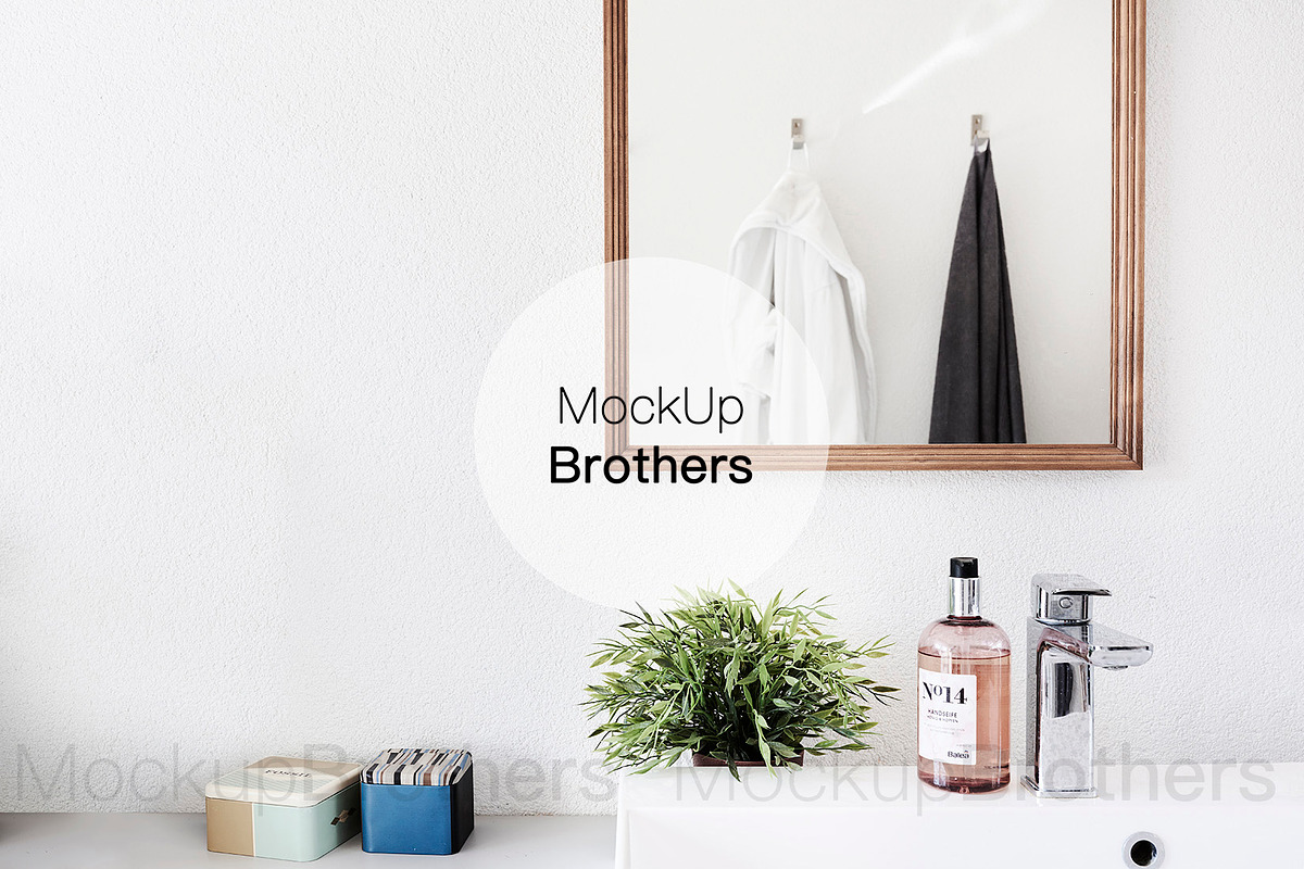 Bathroom mockup mock up 22, a Print Template by MockUpBrothers (Photo 1 of 5)