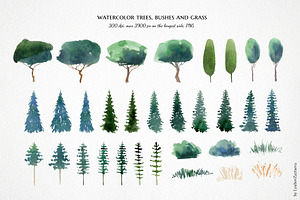 Watercolor Landscape Creator Clipart