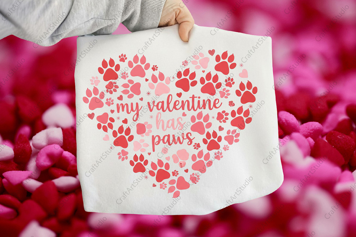 Valentine Paws PNG, an Illustration by CraftArtStudio (Photo 1 of 4)