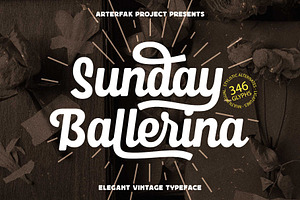 Sunday Ballerina - Modern Vintage, a Script Font by Arterfak Project