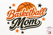 Retro Baskerball Mom PNG Shirt Sport, a Sport Illustration by SugarCloudStudioArt (Thumbnail 1 of 6)