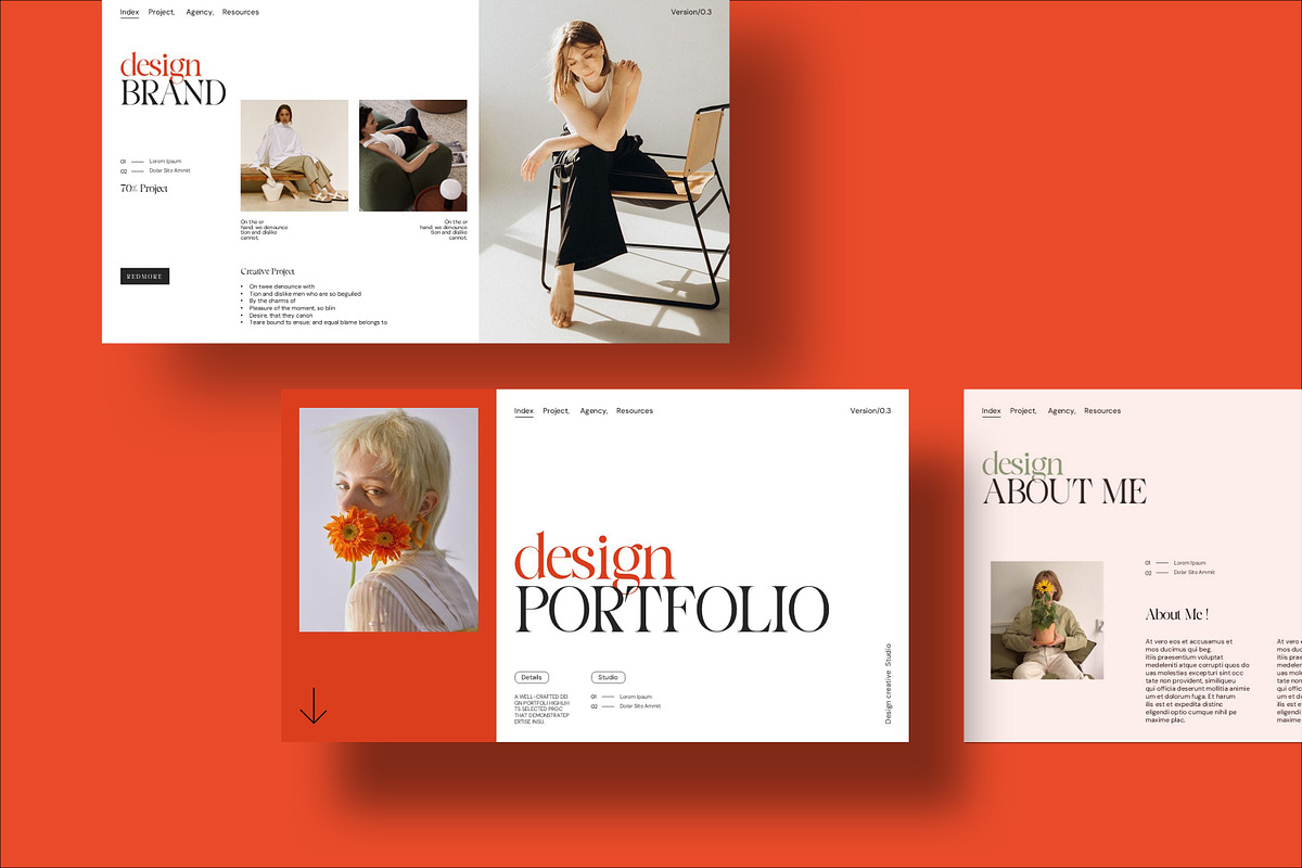 Design Portfolio Presentation, a Presentation Template by CreativexGenius