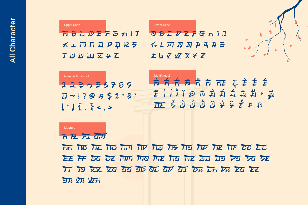 Zaragi - 4 Japanese Korean Font, a Handwritten Font by Pandeka Studio (Photo 9 of 9)