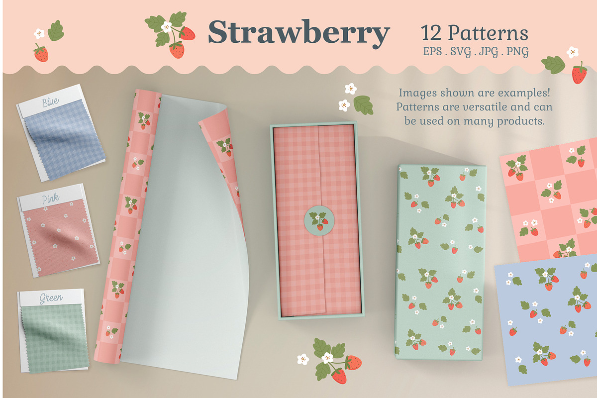 Strawberry Patterns, a Graphic by Nina Bered Illustration (Photo 1 of 5)