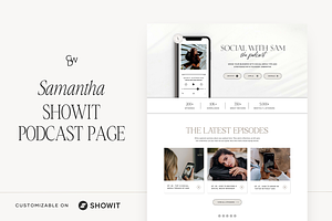 Showit Podcast Page Template