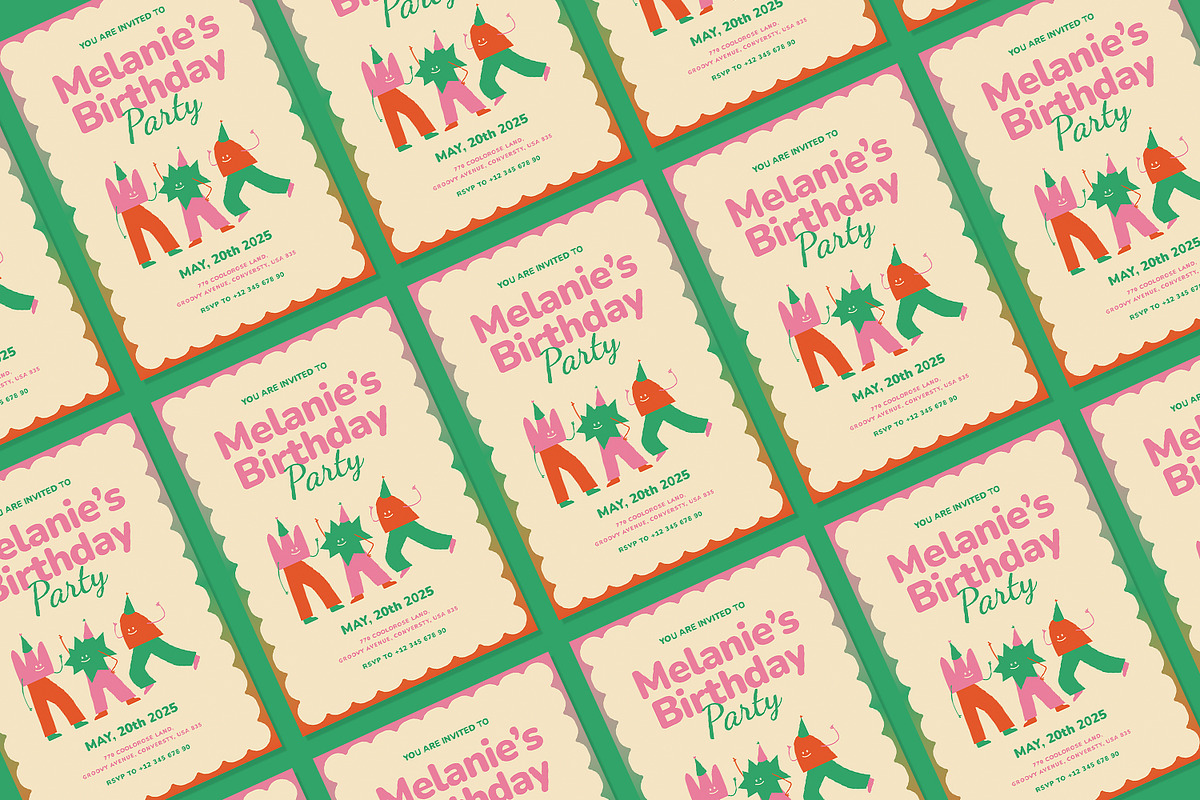 Melslay - Birthday Party, an Invitation Template by Poetjoek Creative (Photo 2 of 3)