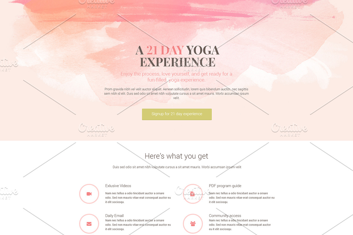 Namaste - Landing page PSD template, a Landing Page Template by Mage Themes (Photo 5 of 5)