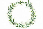 Green Watercolor Leaf Wreaths, an Illustration by Amazin_art (Thumbnail 10 of 10)