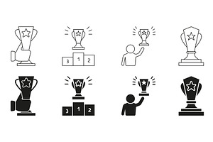 Trophy And Award Icons, an Object Illustration by Gentle Studio