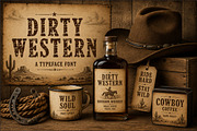 Dirty Western - Vintage Cowboy Font, a Slab Serif Font by Limited.studio (Thumbnail 2 of 5)