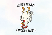 Guess What Chicken Butt Funny PNG, an Illustration by CraftArtStudio (Thumbnail 1 of 4)