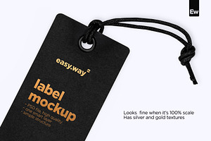 Label Tag PSD Mockup