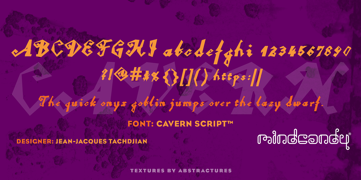 Cavern Script™, a Font by MINDCANDY
