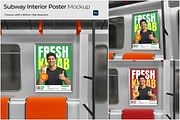 Subway Interior Poster Mockup, an Advertising Mockup by Bartama Graphic (Thumbnail 1 of 5)