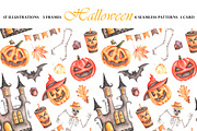 Halloween watercolor set. Pumpkins., a Seasonal Illustration by SabinaWatercolorArt (Thumbnail 14 of 14)