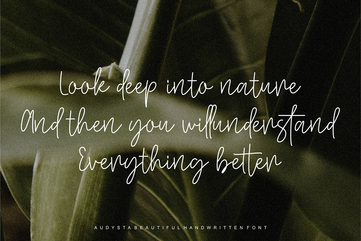 Audysta - Handwritten Font, a Handwritten Font by Keithzo (Photo 6 of 8)