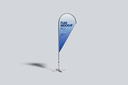 Teardrop Flag Banner Mockup, an Advertising Mockup by Gatamotion (Thumbnail 2 of 5)