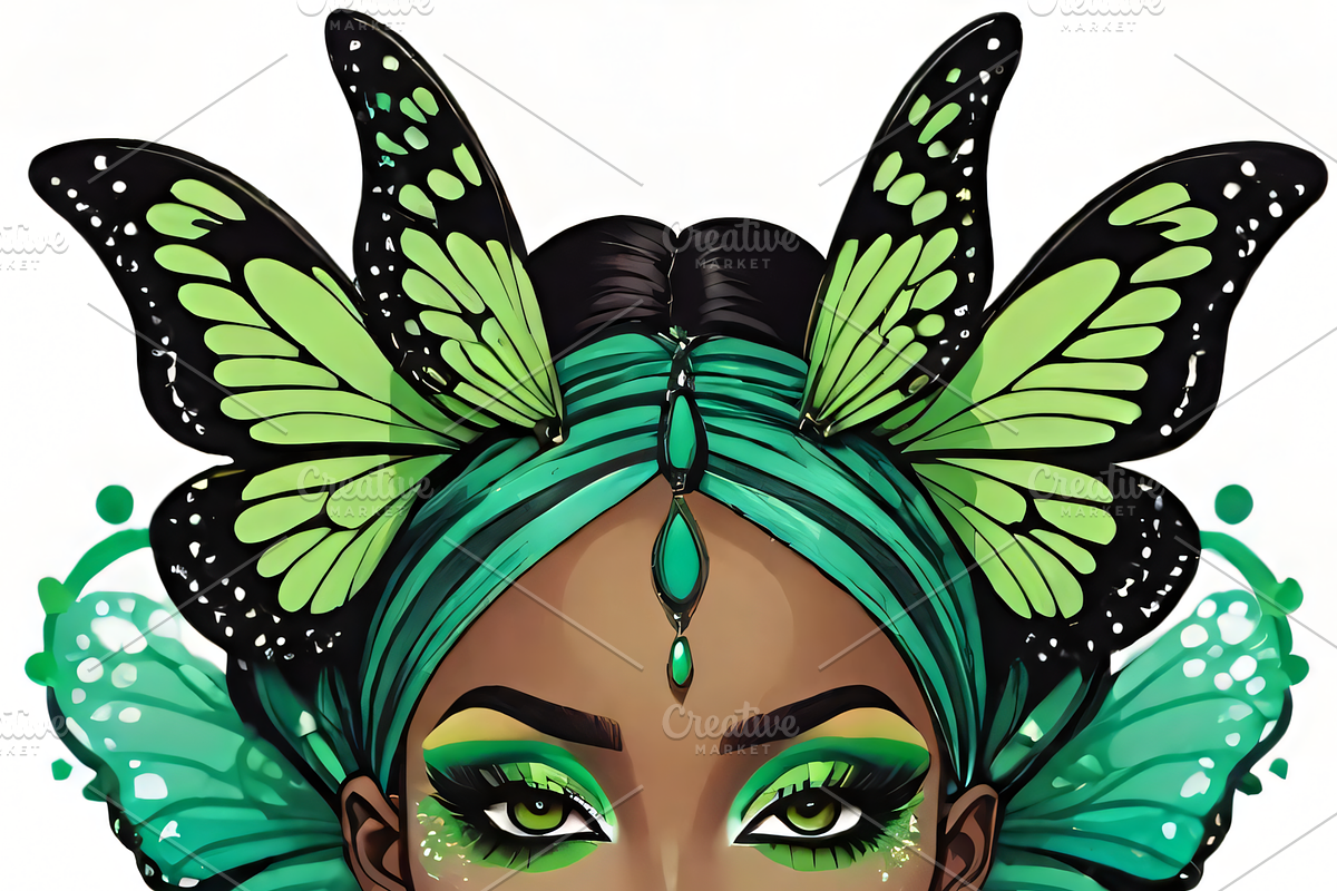 Verdant Veil:Emerald Fairy Portraits, an Illustration by ETARA by Mea Hau (Photo 5 of 7)