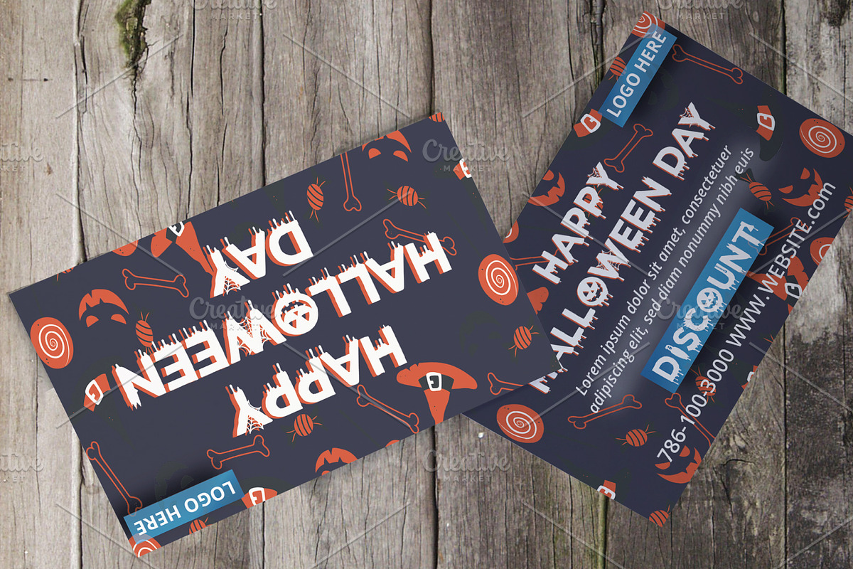 Halloween Business card template, a Business Card Template by FusionadCreates (Photo 2 of 4)