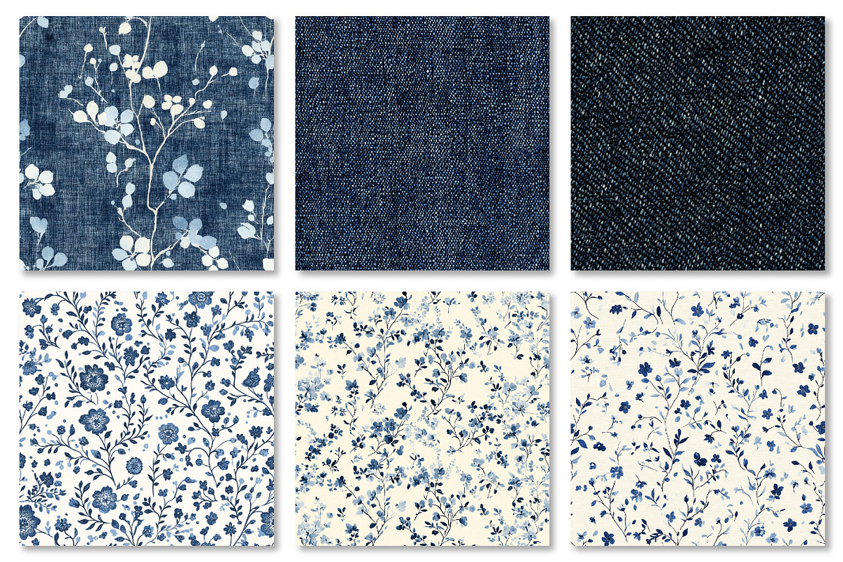 Blue Denim Seamless Digital Paper, a Texture Graphic by Dream Creation (Photo 2 of 7)