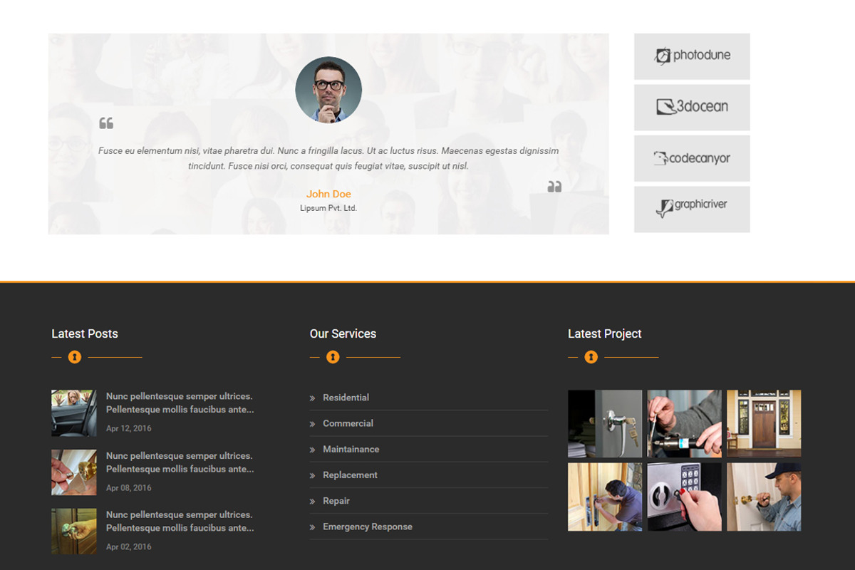 Locksmith-Business Website Template, a Websites & App Template by oLanding (Photo 8 of 8)