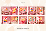 50 Girly Pink Retro Frame Mockups, a Household Mockup by Matisse Studio (Thumbnail 5 of 10)