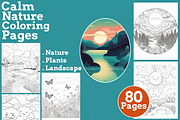 Calm Nature Coloring Pages For Adult, an Animal Illustration by martinblan (Thumbnail 1 of 4)