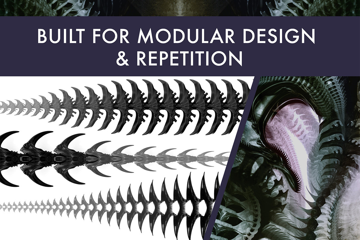 Biomech Brush Set, a Brush Add-On by Zsolt Kosa Art (Photo 3 of 6)