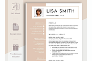 CV template with photo, Word & docs, a Resume Template by Climbwithelevator (Thumbnail 1 of 6)