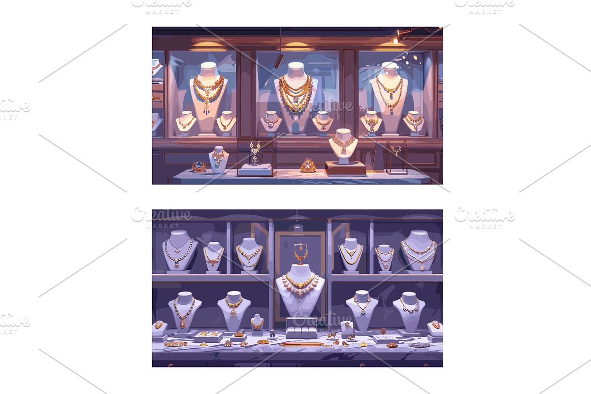 Jewelry store cartoon vector, an Object Illustration by Stock-Smart-Start
