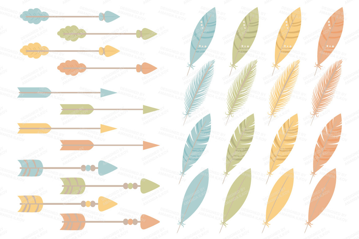 Vintage Tribal Clip Art & Vectors, an Illustration by Amanda Ilkov (Photo 4 of 4)
